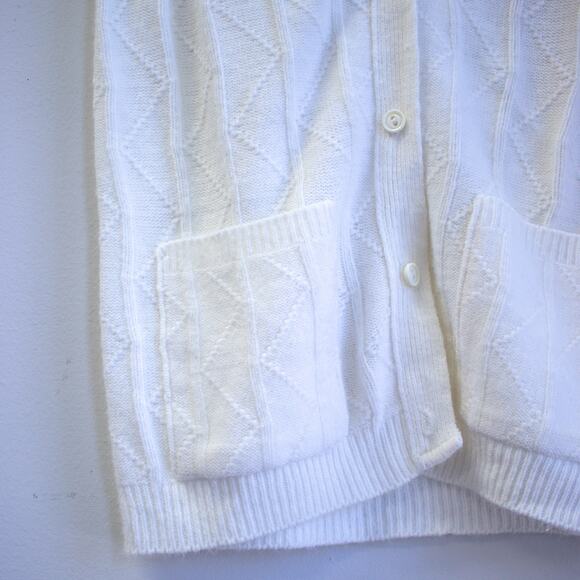 Vintage White Sweater Vest One Size - Picture 3 of 5